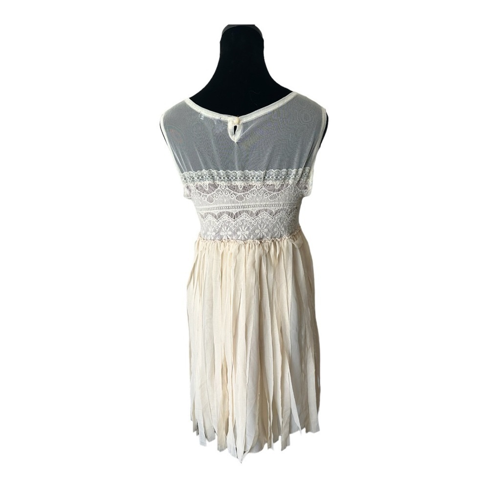 Miss Chievous Top Or Mini Dress Bohemian Fringe & Lace Junior Size XL Women Med - Picture 4 of 8